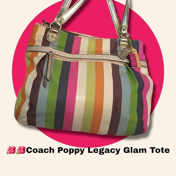 Coach poppy legacy stripe clearance